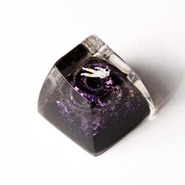DATKEY Astronaut Purple Resin Artisan Keycap, Galaxy Spacebar Keycaps, Interstellar Cutsom Keycaps, Cherry MX Keycaps Mechanical Keyboard Gift for Man Woman Keycap Lover On Christmas Anniversary