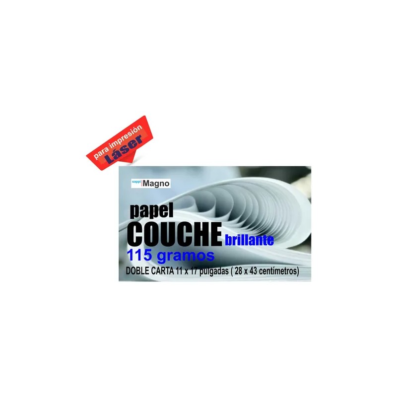 Couche 115 Grs. Papel Doble Carta 28 X 43 Cms.