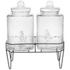 Style Setter Glass Beverage Dispenser with Stand (Set of 2),