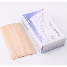 Disposable Wooden Tongue Depresser, 100 Pieces per Box, Waxing Spatulas for Depilatory Waxing
