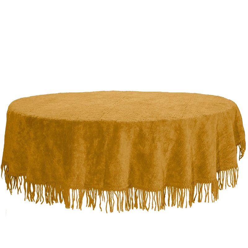 Traditional Large Cotton Chenille Table Covers Tablecloth Non Iron Dining