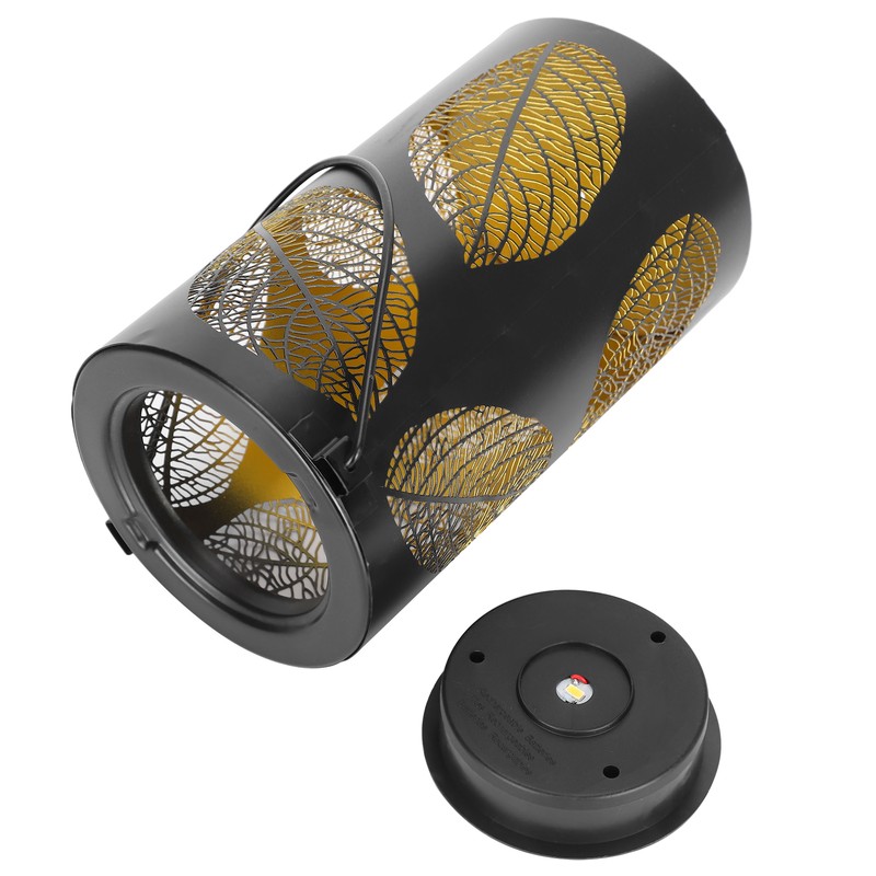 2Pcs Solar Hanging Lamp Wrought Iron Hollow LED Light for