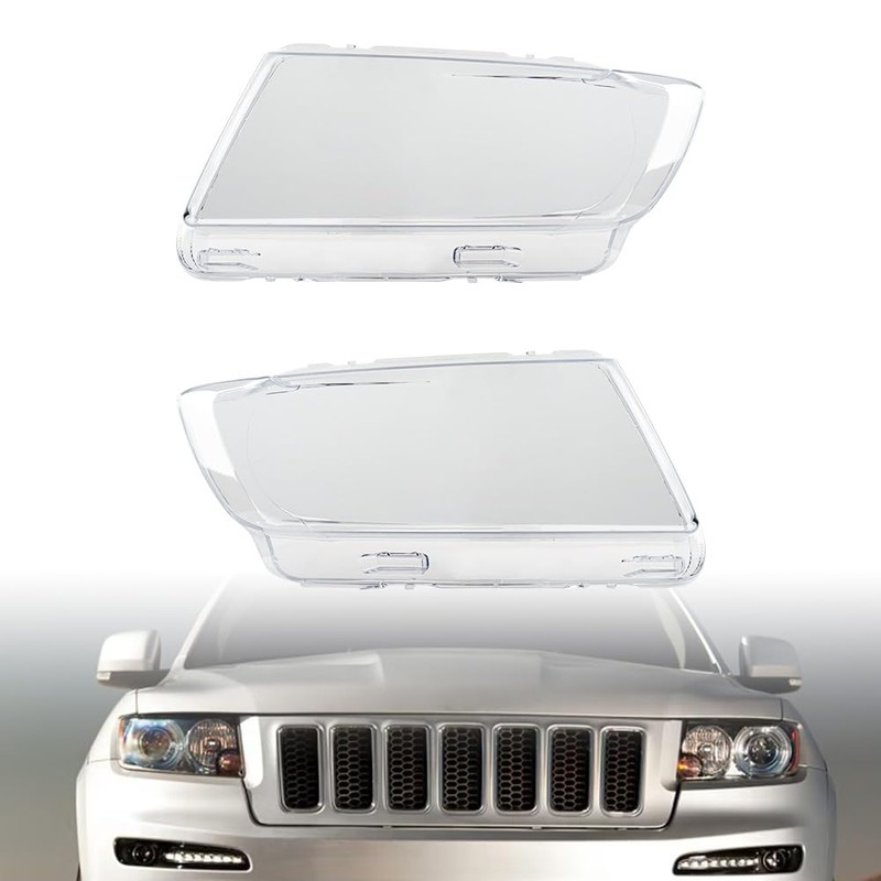 Anzios Left Right PC Transparent Lens Headlight Covers Compatible for