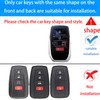 Kirsnda Key fob Cover with Metal Buckle Compatible with Toyota