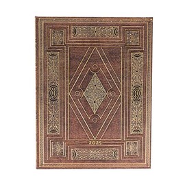 Paperblanks 12 Month Calendar 2025, First Folio, Ultra, Verso, Elastic Band Closure