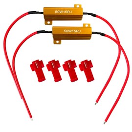 Discover winds 12v Cancellor Resistor 50w 15Ω Anti-Hifra Resistance Warning Lamp Canceller, Set of 2