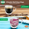ADEPTNA Finest Large Pack of 2 Double Wall Glass Mugs