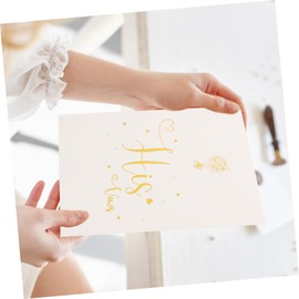 LALAFINA Elegant Pledge Card Set for Wedding Vows Books Romantic Pattern Decor Wedding Bridal Shower