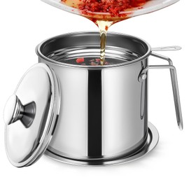 1.8L(61 fl. oz.) Bacon Grease Container, Stainless Steel Grease Container