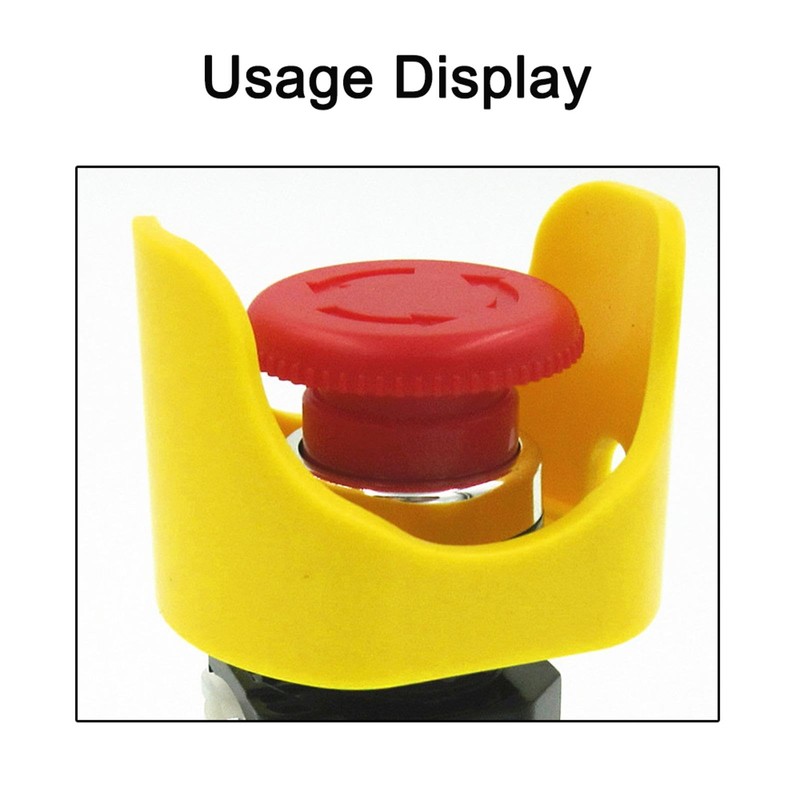 2Pcs Emergency Stop Button Protective Covers Push Button Switch Guard