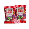 Assorted Fruit Bubble Gum, Individually Wrapped, Grape Watermelon and Green