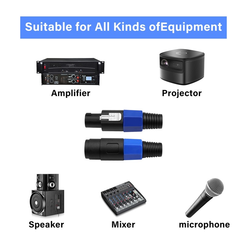 PNGKNYOCN NL4FC Speakon Plug 4 Pin Audio Speaker Plug with