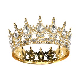 Women's Princess Crown, Queen Crown Hair Accessories, Tiara, Crystal Crown with Rhinestones, Queen Tiara Baroque Wedding Crown for Women for Weddings, Engagements and Special Occasions