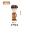 2 Pieces Wooden Handle Beard Brush, Soft Bristle Brush, Multifunctional