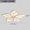 JAYMP 25.6" Flower Shaped Ceiling Light Dimmable Modern Ceiling Lamp