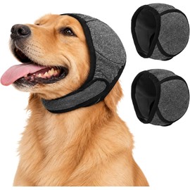 2 Orejeras para Perro contra Ruido, Orejeras Para Perros Grande, Gris