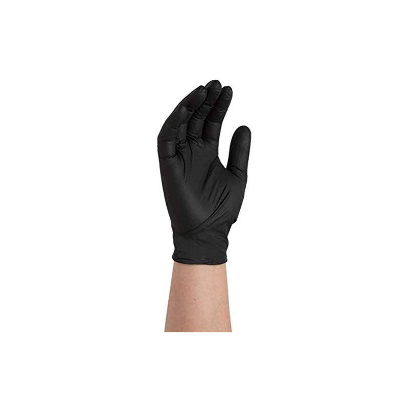 Sysco Caja de guantes extra grande de nitrilo negro clásico,