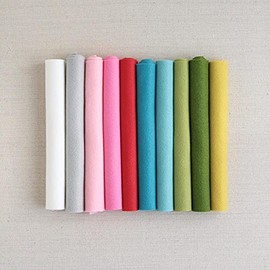 Wool Felt, 10 pcs 12"x18" in Bright Holiday colors, 1 mm thick, soft & pliable, wool blend felt, Glitter and Glass 12"x18"