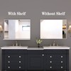 ANYHI White Bathroom Wall Mirror with Shelf, 32"x24" Bathroom Mirrors