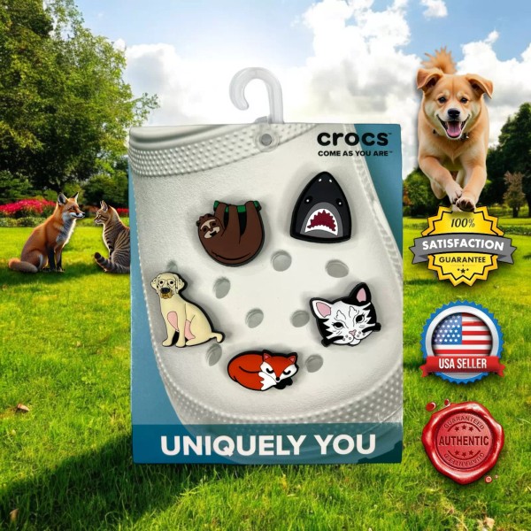 Crocs AUTHENTIC Crocs Animal Lover Jibbitz Charms Dog Cat Shark