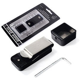 CUESOUL Black Billiards Magnetic Pool Cue Chalk Holder for Billiard Belt Clip