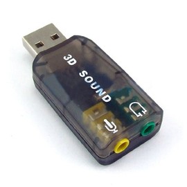 BIGtec USB Adapter, External Sound Card for USB, Speaker Microphone Headset Connection, USB 2 x 3.5 mm Connection