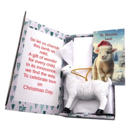 Westmon Works Lamb Ornament or Nativity Crib Scene Christmas Decoration with Legend Story Card and Matching Box Holiday Decoration