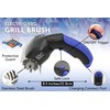 Flame King Electric BBQ Grill Brush Cordless and Rechargeable Stainless
