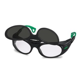 Uvex 9104 Welder Safety Goggles Grey Infra. WS3 Flipup Unisex Unique Green/Black
