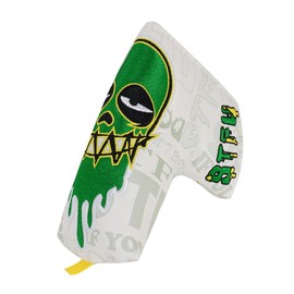 Big Crazy Golf Club Covers, Golf Club Covers Funny, Driver Hybrid Fairway Wood Headcover, Mallet Blade Putter Cover, Golf Head Covers, Green Skull Design, Golf Gift Accessories for Men Women