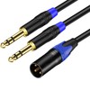 Seefeful (5FT / 1PACK) 1/4 TRS to Dual XLR Cable,