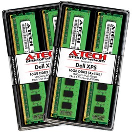 A-Tech 16GB RAM Kit for Dell XPS 8700, 8500 - (4 x 4GB) DDR3 1600MHz PC3-12800 Non-ECC DIMM Memory Upgrade Modules