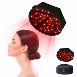 Red Light Therapy Cap for Hair Growth, Infrared Light Hair Growth Device, 102 LEDs, 660nm 850nm Wavelengths for Men and Women, One Size, Wired