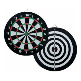 Vematic Tablero Dardos 38cm Doble Vista Tiro Al Blanco + 6 Dardos