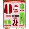 Earado Christmas Green Big Monster Santa Costume for Men 7