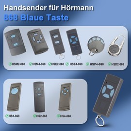 Garage Door Opener Remote Control for Hörmann HSE4-868, Handheld Transmitter Hörmann Garage Door for HS4-868 HSE2-868 HSM4-868 Fixed Code