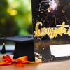 Ribbli Graduation Cards Black Gold Graduation Card with Lights and
