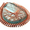 Blue Obsidian Gemstone Copper Spirograph Wire Wrapped Pendant