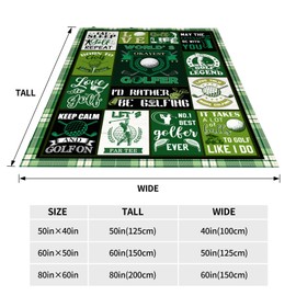 Golf Gifts, Golf Gifts for Men Women 50 x 60 Inch Golf Blanket Golf Lover Gifts Dad Golf Gifts, Throw Blanket for Couch Bedroom, Fathers Day Birthday Golf Gift