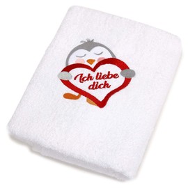 Abc Casa “ Ich Liebe Dich” [German Text] Hand Towel, 100x50 cm