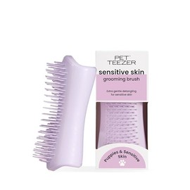 Tangle Teezer Pet Teezer Puppy Brush - Gentle Dog Brush for Puppies - Ideal for Puppies and Dogs with Sensitive Skin & Fur - Lilac