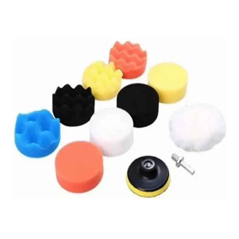 Set 11 Almohadillas Pulidoras de Esponja y Lana BEILISISHOP con