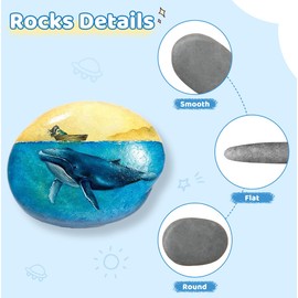 RITOLLO 26PCS Large Painting Rocks, Natural River Rocks, 2-3 Inches Flat Rocks for Painting, Rock Painting for Kids, Stones for Arts & Crafting