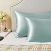 BEDELITE Satin Pillowcase with Zipper 2 Pack, Haze Blue Pillow