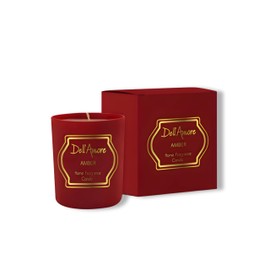 Premium Amber Scented Luxury Candle - Long Burning, Warm, Woody, Floral Aroma for a Luxurious Atmosphere, Notes of Amber, Sandalwood, Patchouli, Candle, Gift Idea, 1 Count, 8 oz