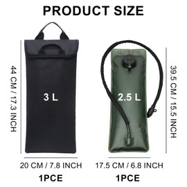 Sertay 2.5-3L Isoliertasche Wasserblase, Trinksystem Rucksack, Isolierte Schutztasche Hält Wasser, Isolierte Trinkblasen Abdeckung, Water Bladder, Geeignet zum Wandern, Radfahren und Camping