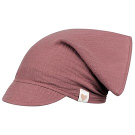 Headscarf Hat Peaked Cap Girls Summer Cotton Muslin, bordeaux