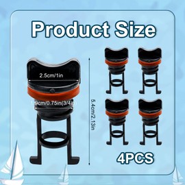 PEUTIER 4pcs Boat Drain Plugs, 3/4 Inch Diameter Nylon Thread Drain Stoppers Kayak Scupper Plug Kit Drain Plugs Lifetime Kayak Accessories for Dinghy Canoe Boat