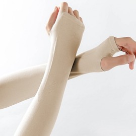 Sun-Pick UV Protection Hand Cooling Sleeves (Beige) Ice Sleeve 5ea