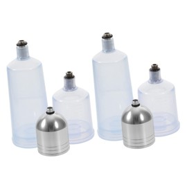 6 Pcs Airbrush Replacement Pot Airbrush Bottle Refillable Airbrush Cup Empty Paint Portion Bottle Paint Bottle Pot Glass Bottle Clear Paint Bottle Refillable Bottles for Airbrush